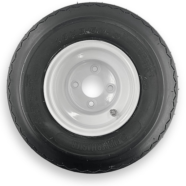 Rubbermaster - Steel Master Rubbermaster 18x8.50-8 4 Ply Sawtooth Tire and 4 on 4 Stamped Wheel Assembly 599000 - main